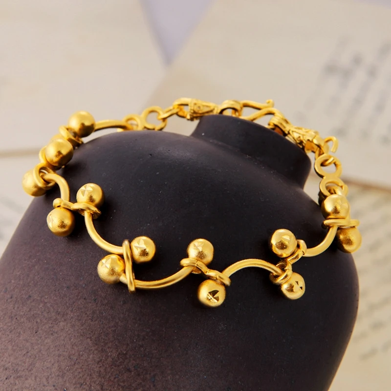 Vietnam Sand Gold Bracelet Fashion Beaded Bracelet Gold Bracelet Wedding Jewelry for Women