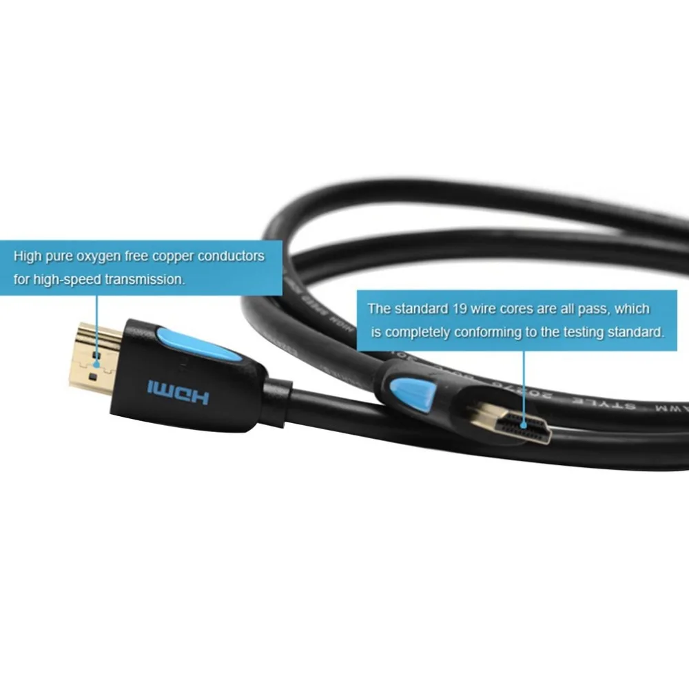 Кабель Vention HDMI 2,0 3D 2160P кабель HDMI 1m2m5m 3 м 10 м 15 м с Ethernet HDMI адаптер для HDTV ЖК-проектора HDMI 4K кабель горячий