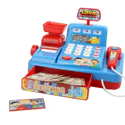 Детский развивающий Мультифункциональный симулятор супермаркет кассовый аппарат легкий музыкальный игровой дом игрушка набор