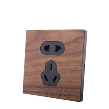 Ретро дерево 5 отверстий розетка 86 стиль 10A 110 V-250 V