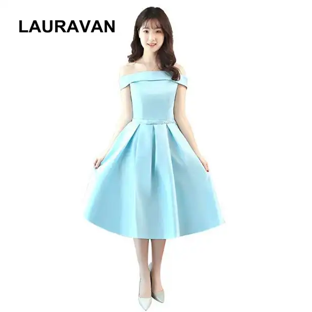 sky blue occasion dress