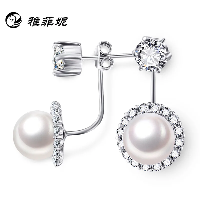 

free earrings female temperament han edition pearl silver 925 contracted sweet silver earrings wholesale undertakes