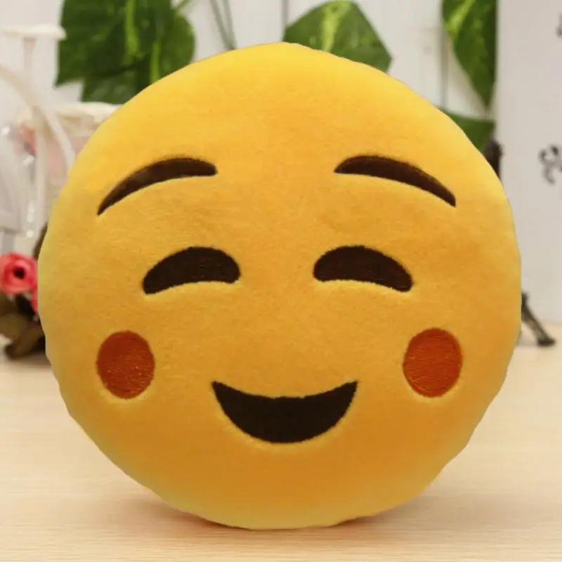6 дюймов смайлик Emoji подушки мягкие плюшевые Круглый Подушка Home Decor милый