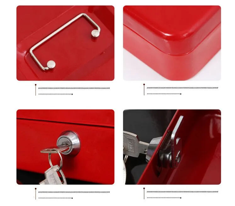 Mini Portable Security Safe Box Money Jewelry Storage Collection Box For Home School Office With Compartment Tray Lockable XS (10)