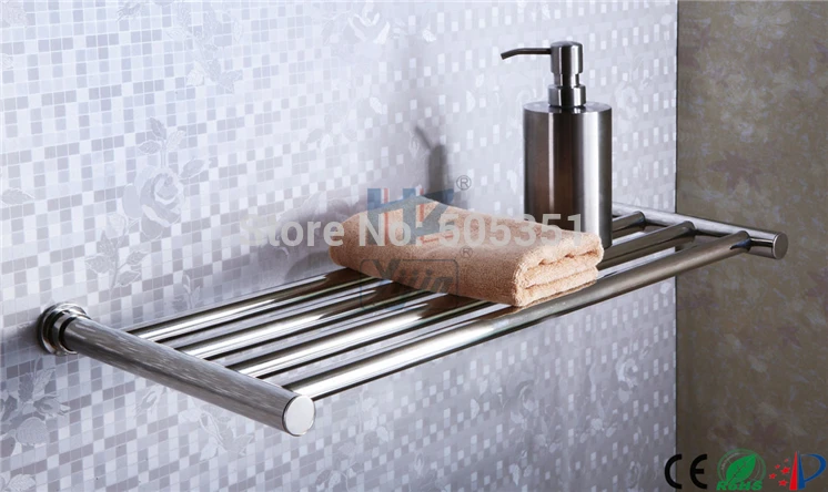 

2018 Popular heated towel rail Single layer electric towel warmer stainless steel 304 bathroom shelf dryer towels HZ-921