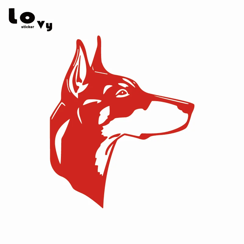 Doberman Head Dog виниловая Автомобильная мультяшная наклейка животное для украшения