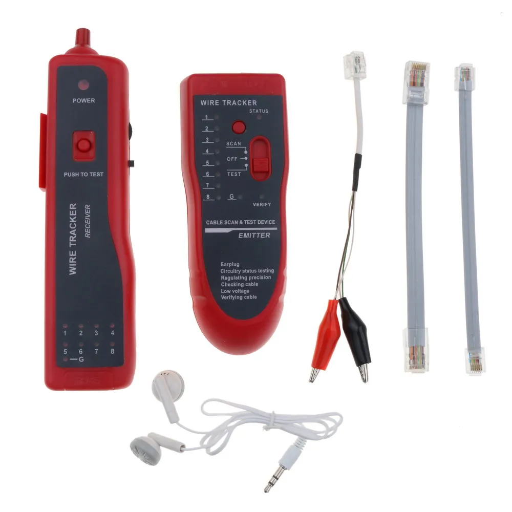 

kebidumei Telephone Network Phone RJ45 RJ11 Cable Wire Tracker Phone Generator Tester Diagnose Tone Networking Tools