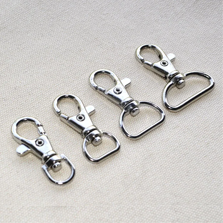Free Shipping 4 Sizes Little Small Metal Swivel Clips 10pcs 13mm 20mm