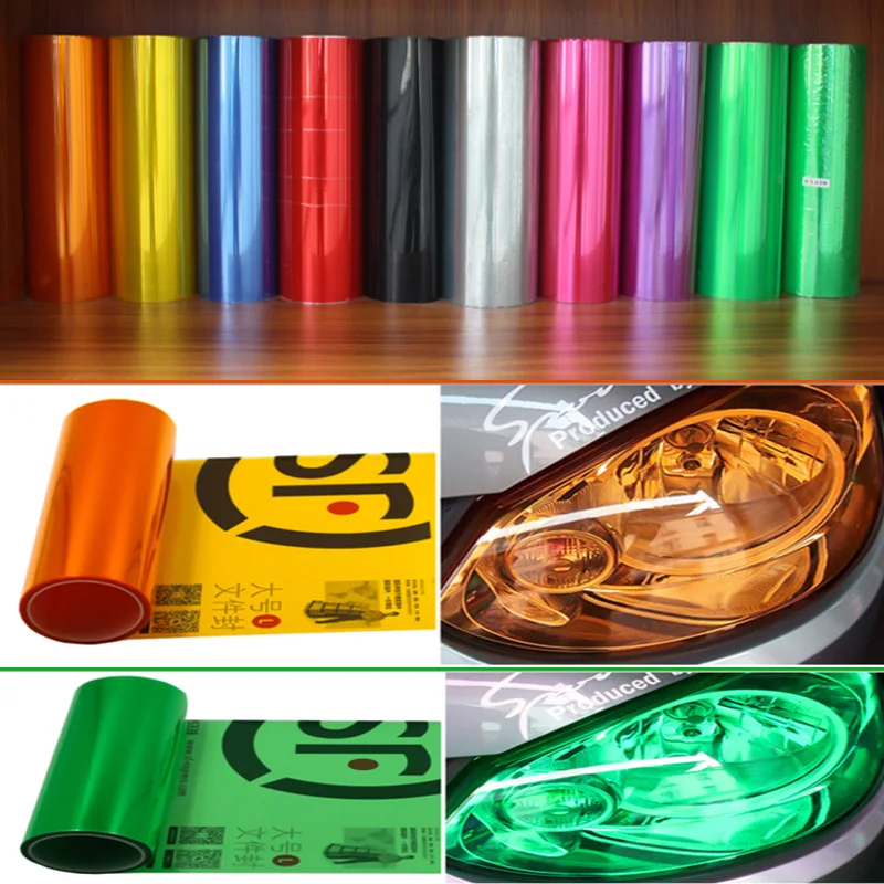 40x120CM Car headlights Auto Car Light Headlight Taillight Vinyl Film Sticker Transparent Film Car Light Color change Wrap Film film for change