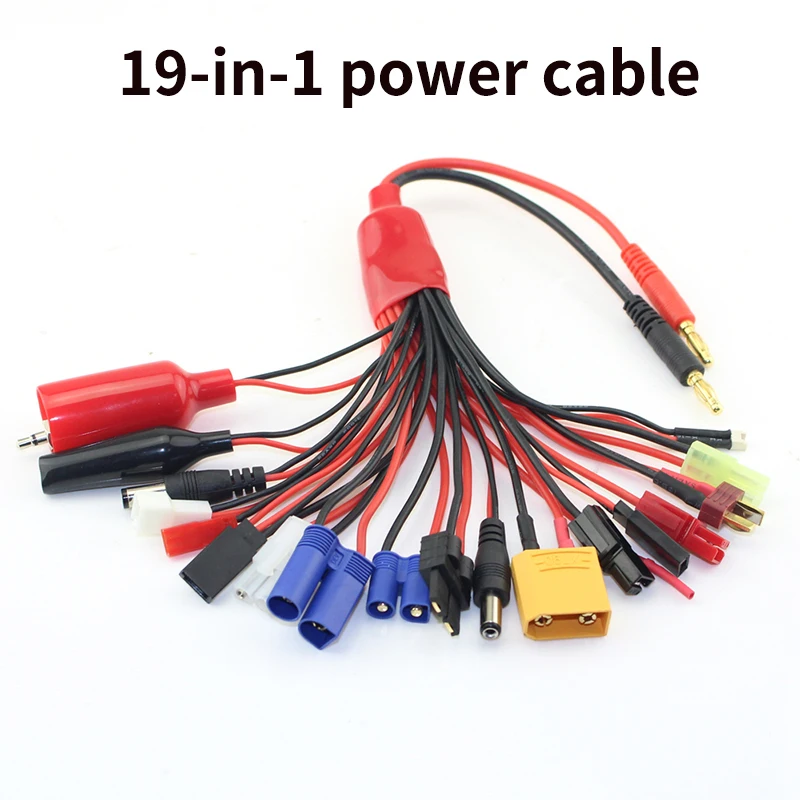 Battery Charger Charging Lead Adapter Cable Lead Wire 19 in 1 For RC Drone Car 