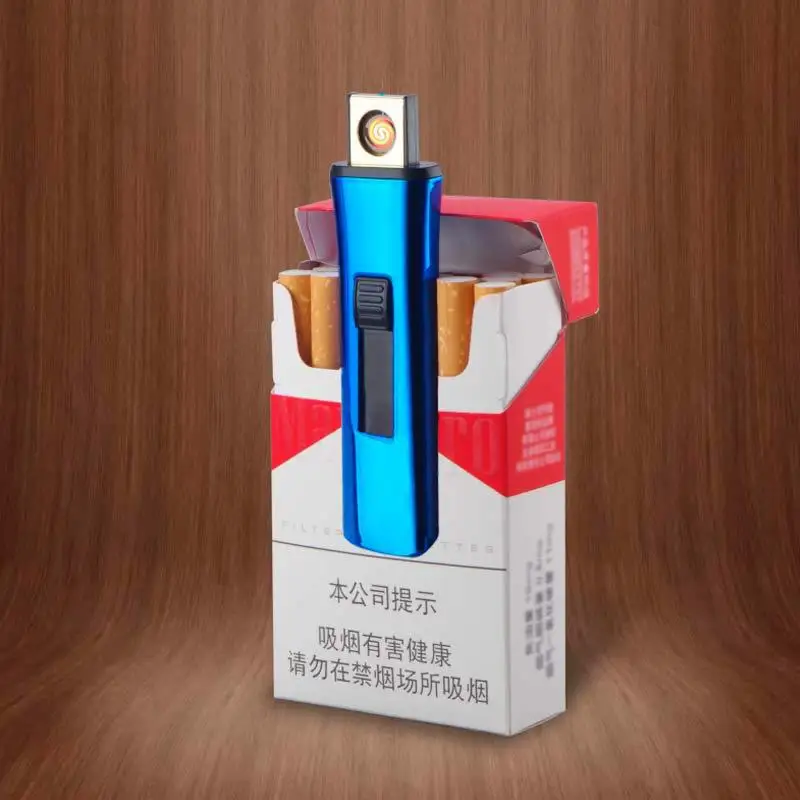 

Electroplating mini Small double-sided cigarette lighter USB rechargeable windproof Light