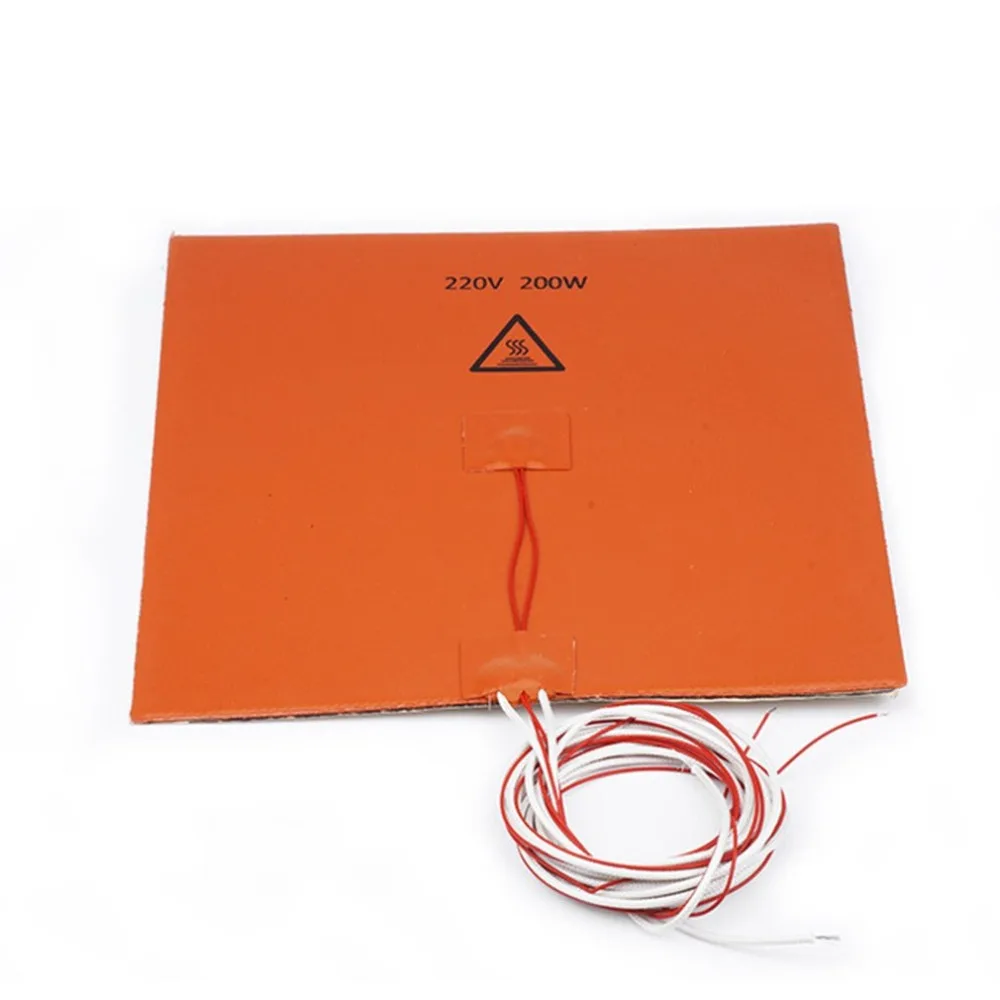

220v200W silicone hot bed + insulation cotton 200*200mm 3D Printer High Quality