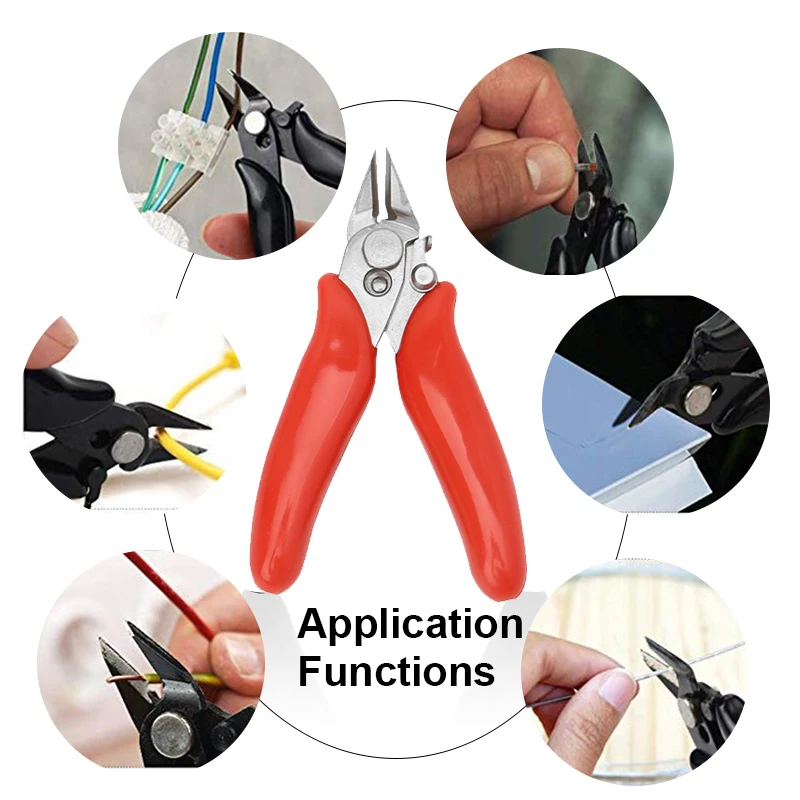 Мини-плоскогубцы с диагональю 3,5 дюйма для боковой резки с фиксацией кабеля, инструмент для ремонта, ручные инструменты, кусачки для резки, кусачки для резки проводов