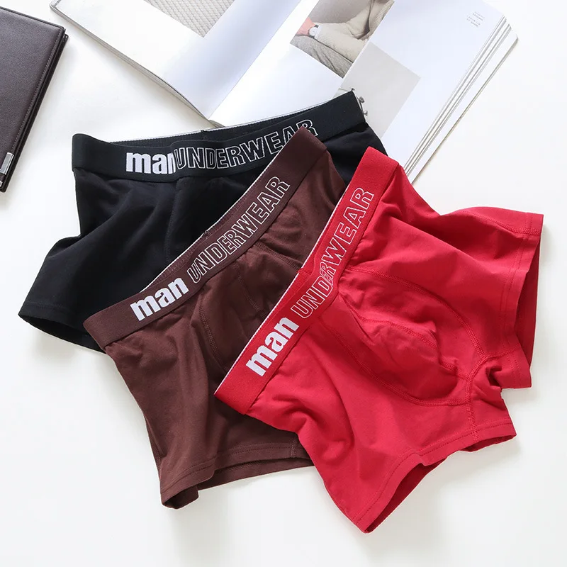 

3pcs/lot Large size Men underwear Cotton Breathable Boxer Panties Casual Shorts Big Male underwear high quality