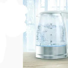 Электрический чайник стеклянный Электрический использует нержавеющую сталь 304 Емкость Автоматическая защита от перегрева