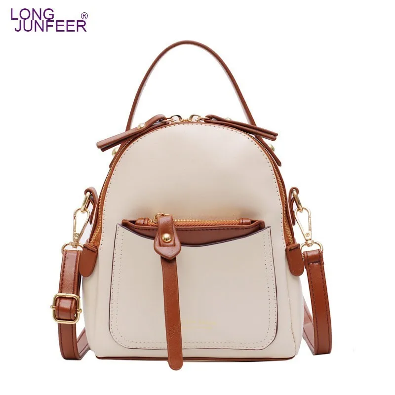 

LONGJUNFEER New Women's Backpack High Quality pu leather Waterproof Multi-Purpose Travel Bag Popular Girl Back Pack ZL099