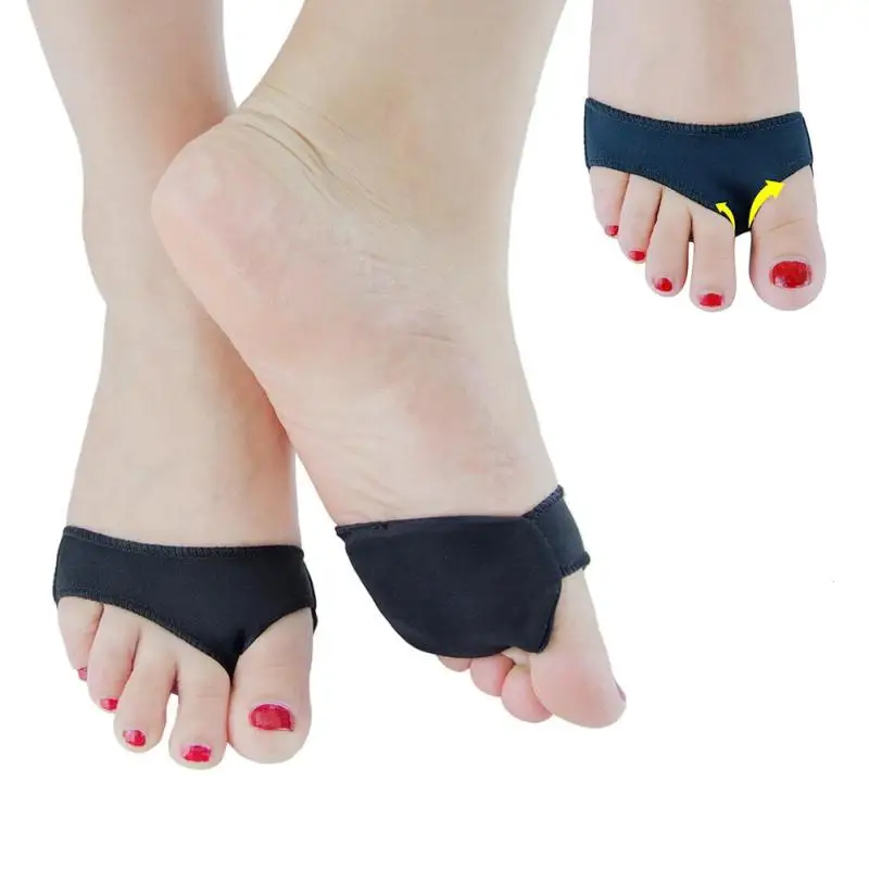 1 Pair Black Fabric Shoes Pad Anti slip Forefoot Half Yard Insoles High