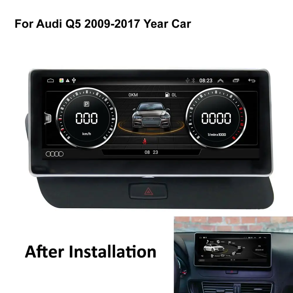 

HFCYJIA 10.25" Android 8.1 System Car Screen Stereo For Audi Q5 S5 2009-2017 GPS Navi Recorder WIFI 4G BT SWC AUX 2+32G IPS RHD