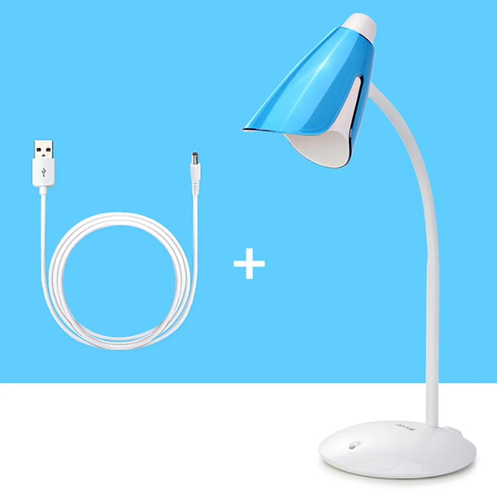 

Cap Lampshade LED Dimming Desk Lamp Touch Switch Gradient Brightness Eye Protection Reading Charging & Plugging USB Table Lamps