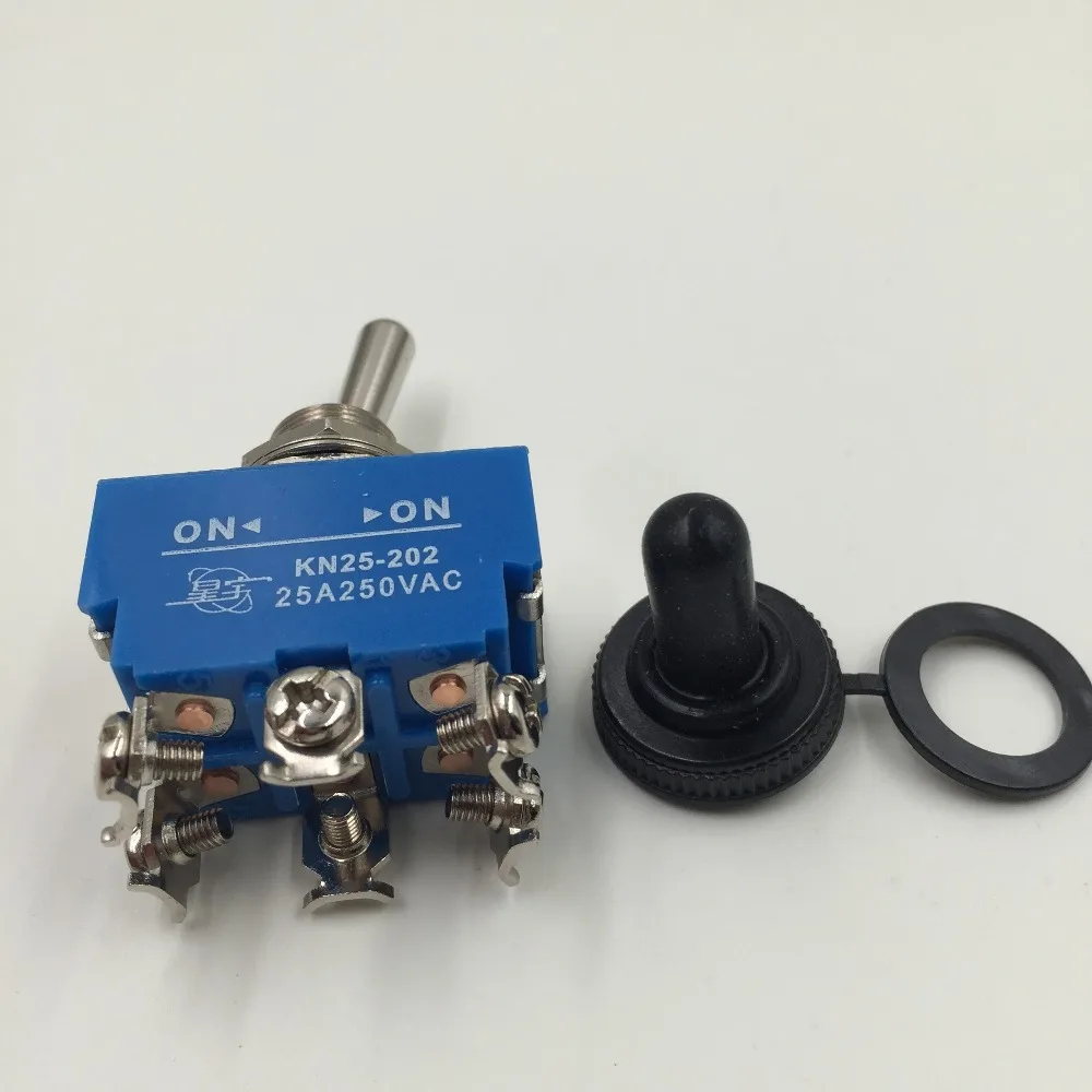 AC 250V 25A Amps 6 винтовых зажимов вкл./ВКЛ. DPDT тумблер с водонепроницаемой