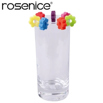 

12Pcs Colorful Creative Silicone Glass Markers Wine Cup Label Personalized Mark Banquet Party Bar Cup Labels Random Color Style