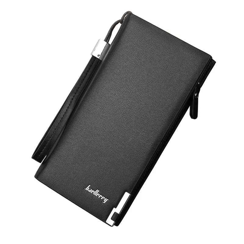 Brand Men leather wallet with strap high quality zipper wallets men famous long purse male clutch casual style long money bag Brand Men leather wallet with strap high quality zipper wallets men famous long purse male clutch casual style long money bag