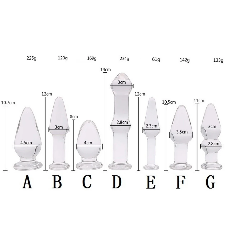 1pcs Butt Plug Glass Dildo Anal Beads Erotic Sex Toy Adult Products for Couples Gays Crystal Stimulator |