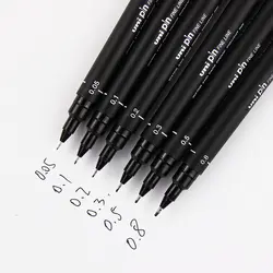 1 шт. Fineliner Pigma Микрон рисунок пером 005 01 02 03 05 08 Аниме комиксов ручка не цветущий прочный книги по искусству маркеры