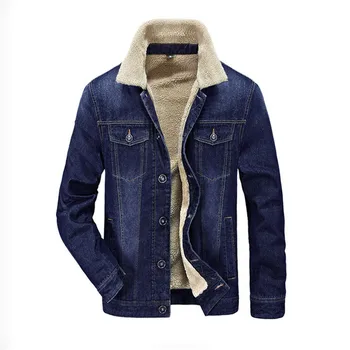 

Spring Autumn Denim Jacket For Men Plus Velvet Retro Jacket Mens Fashion Casual Slim Coat Single Breasted Jackets M-4XL.