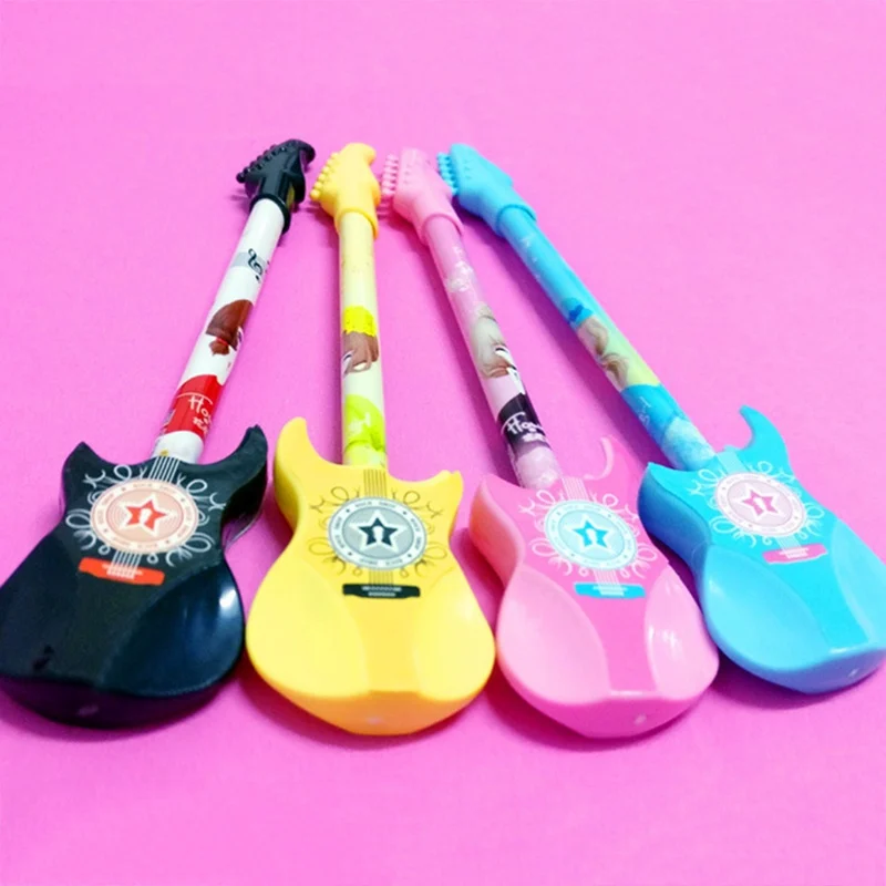 

0.38mm Cute Kawaii Plastic Gel Pen Creative Guitar Novelty Pens For Kids Gift Korean Stationery Student Gifts Awards