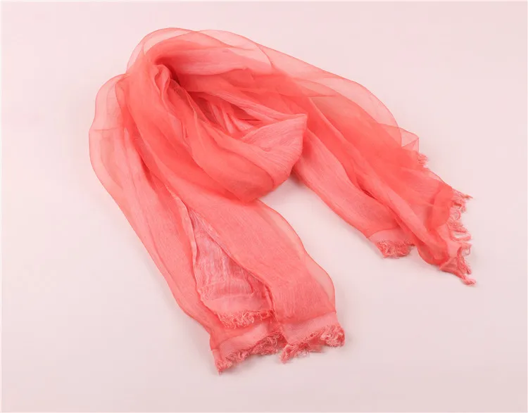 Новинка года Винтаж для женщин хлопок+ органза длинный Шелковый шарф - Цвет: D28