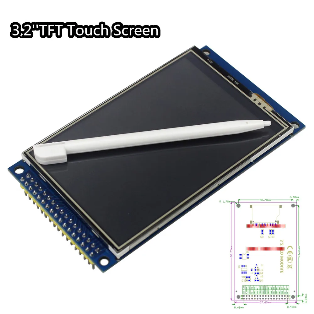 

LCD 3.2 inch TFT Touch Screen Module Display Ultra HD ILI9341 for STM32 240x320 240*320 for arduino Diy Kit