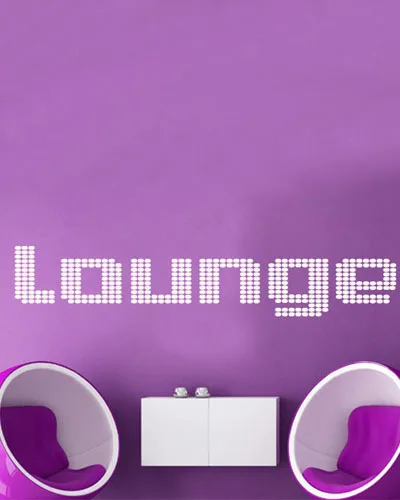 Специальные настенные Книги по искусству слово Lounge в горошек Творческий настенные Стикеры украшения дома