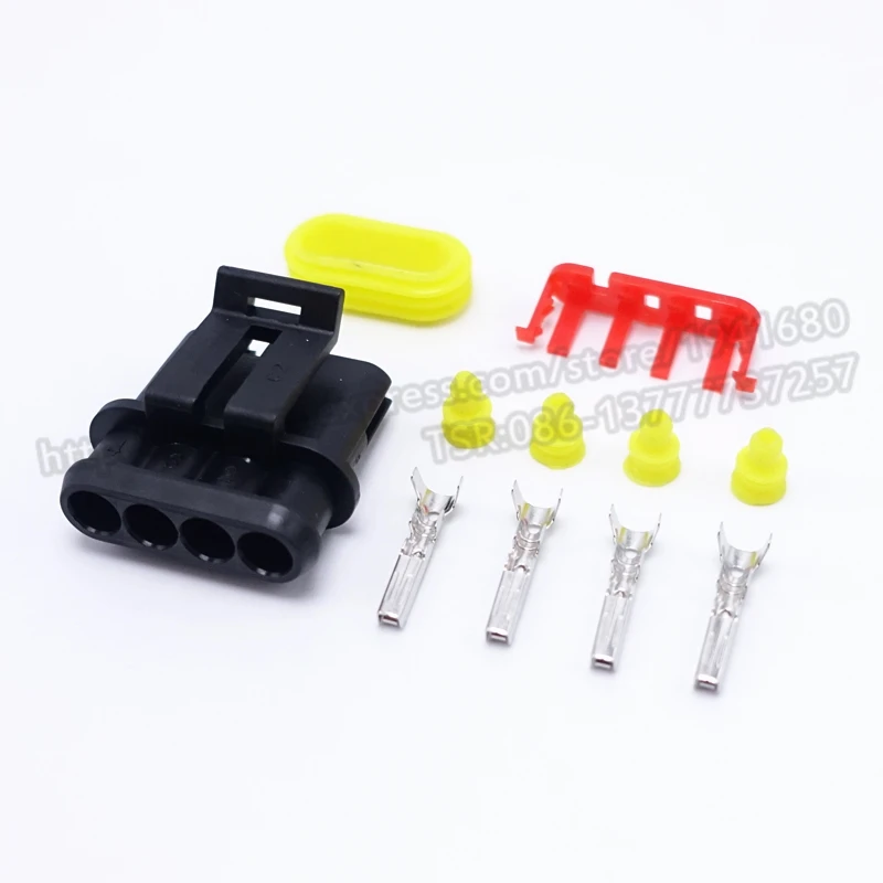 

4 Pins Ways 1.5 Series Enhanced Seal Waterproof female Electrical Wire Connector Plug For Car 282088-1