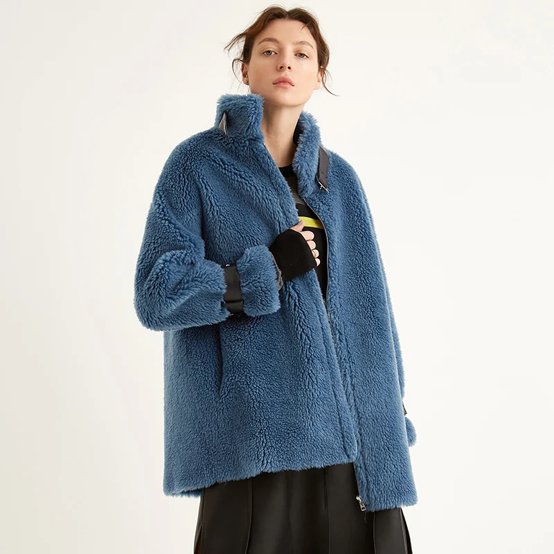 

Real Fur Coat 100% Wool Jacket Autumn Winter Wool Coat Women Clothes 2019 Korean Vintage Abrigo Mujer Women Tops 1844070032 2859