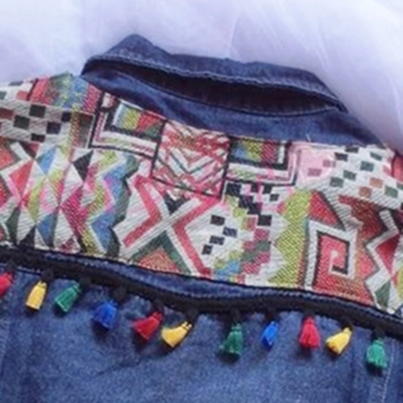 Женские джинсовые пальто с вышивкой новинка 2017 года модный джинсовый пиджак