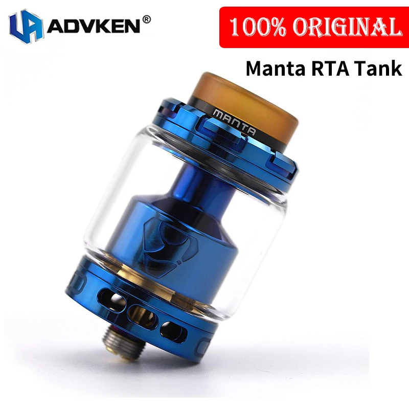 

Original Advken Manta RTA Tank Atomizer 24mm Diameter 5ml/3.5ml Capacity Top Filling 510 Thread Electronic Cigarette RTA