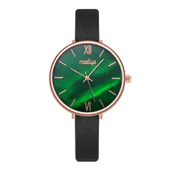 MODIYA 2019 высококачественные роскошные брендовые новые часы с поверхностью корпуса женские Fritillaria яркие павлиньи зеленые стальные часы