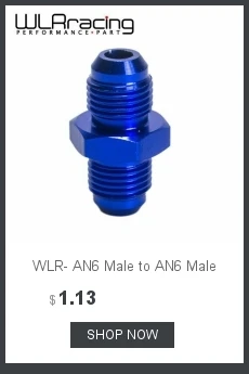 WLR RACING-BLUE Male 6AN 6 раструб до M14x1.5(мм) метрический прямой фитинг от 6 до M14* 1,5 порт. Адаптер WLR-SL816-06-143-011