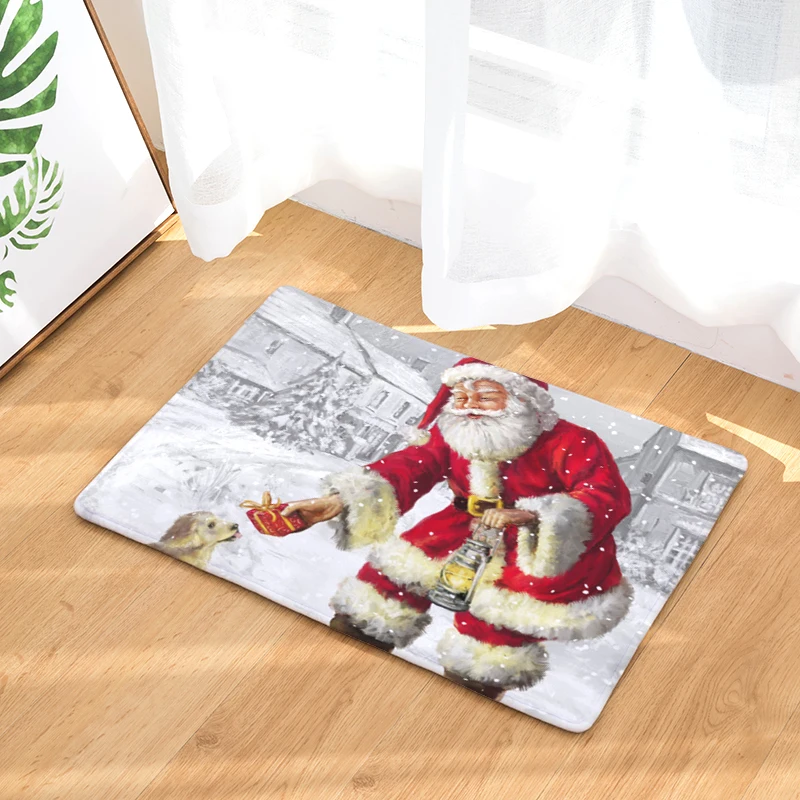 Дверной коврик с рождественским дизайном felpudos коврик для ванной комнаты домашняя гостиная ковровое покрытие Antideslizante 40x60 см/50x80 см