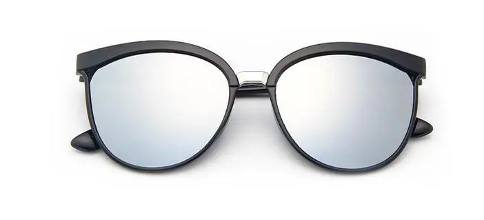 COOYOUNG кошачий глаз солнцезащитные очки женские брендовые дизайнерские модные зеркальные сексуальные солнцезащитные очки Cateye UV400 женские очки - Lenses Color: C2Silver