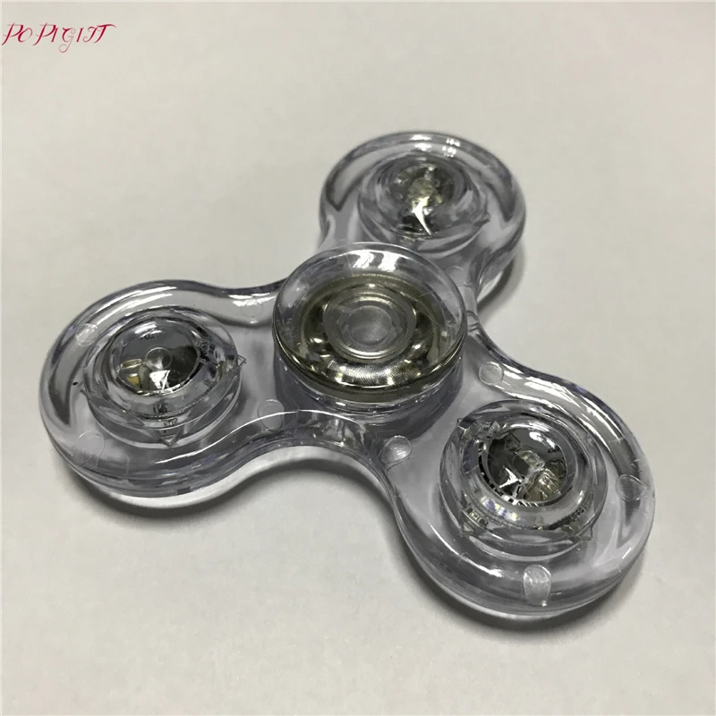 

LED Fidget Spinner Hand Stress Reliever Toy ADHD EDC Toy LED Fidget Spinner Stress Toy 3 Flashing Model Light Hand Spinner
