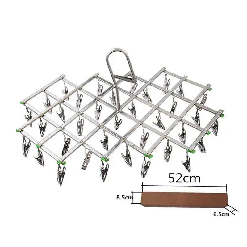Нержавеющая сталь 35 зажимы сушилка Складная Прачечная вешалка для сушки одежды полотенца пеленки нижнее белье носки