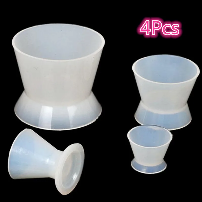 4Pcs Dental Lab Silicone Mixing Cup Self solidifying Cups Dentist Gifts