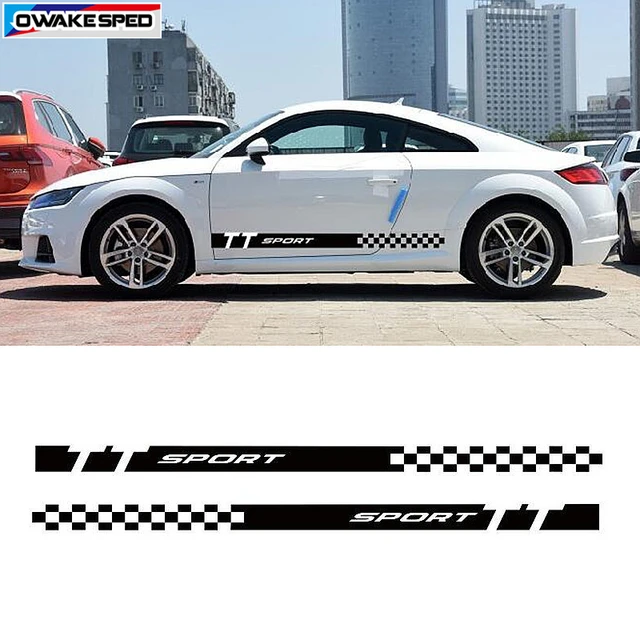 Car Door Side Skirt Stripes Body Decor Stickers Automobiles Customized ...