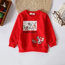 Kids Sweatshirts Spring Autumn Boy Tops Cartoon Pattern Girls Hoodies Outerwear Baby Costume Children Clothing Casual Sweatshirt