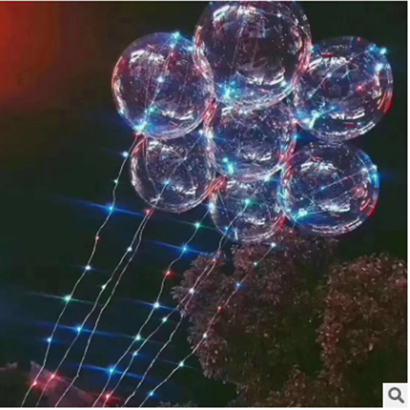 С подсветкой led шар 1 комплект строки воздушный шарик надувной мяч волна Свадьба День рождения украшение поставки 18 дюймов шарики воздушные