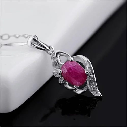 Колье Qi Xuan_Red Stone Angel's кулон в форме капли Necklaces_Real necklaces_качество guaranteed_производитель напрямую