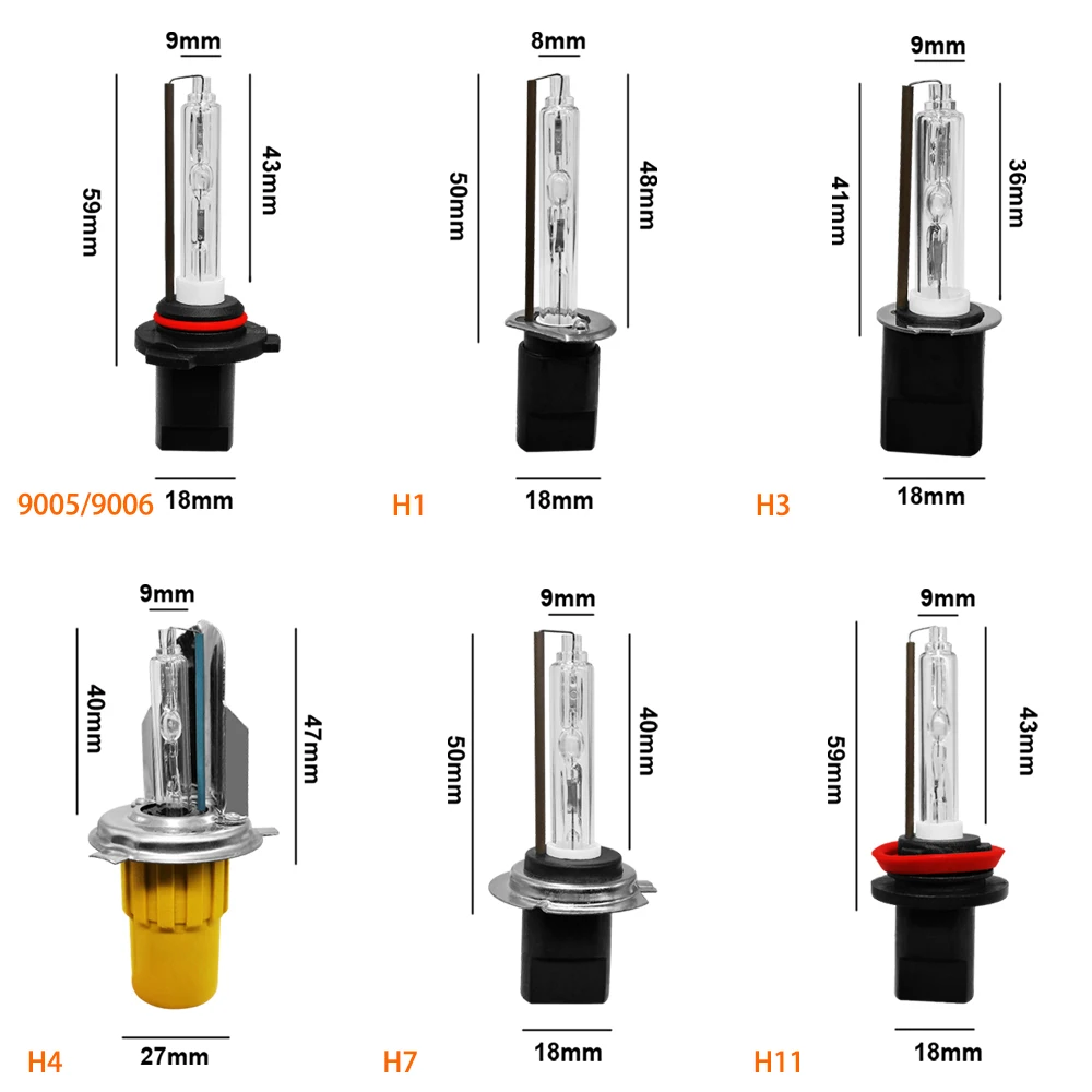 Roadsun 6000K 55W 8000Lm H1 H7 H8 H9 H11 H4 9005 9006 HB4 AC HID ксеноновая лампа для автомобильных фар