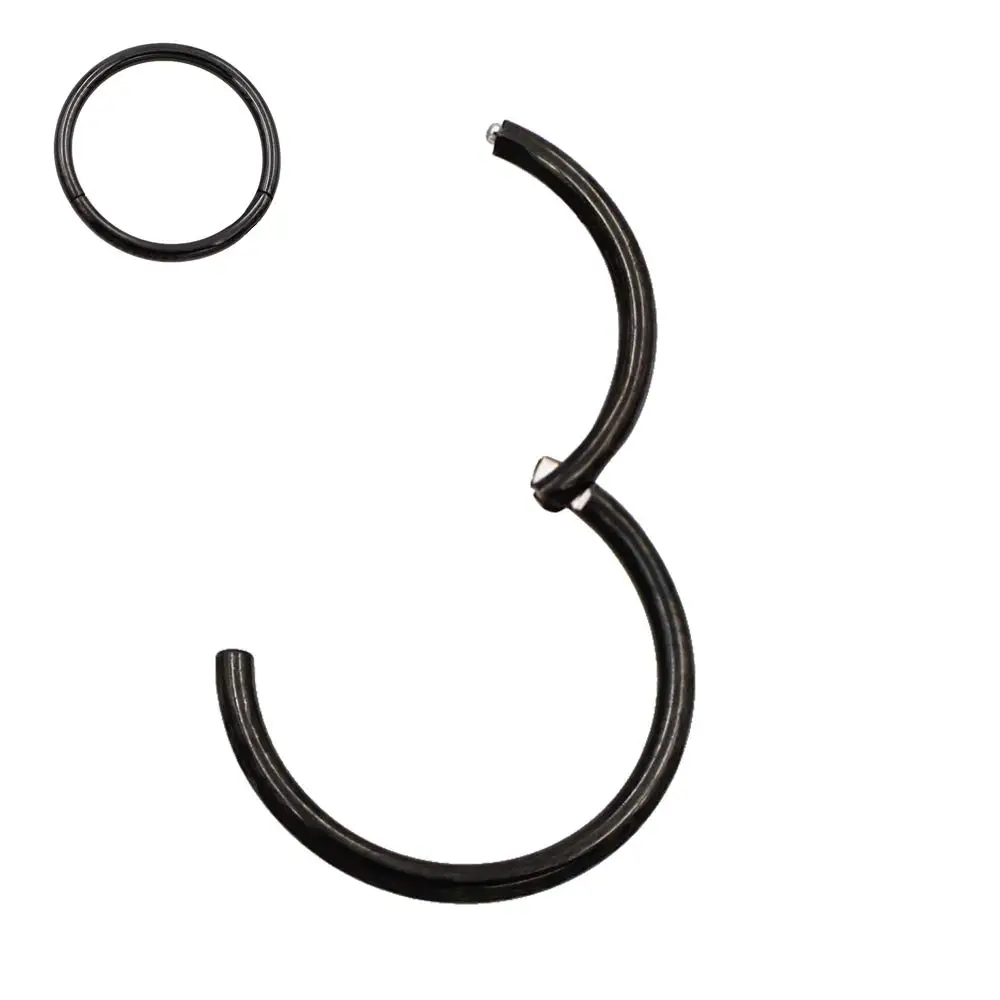 

Surgical Steel Nose Ring Septum Clicker Hinge Segment Ear Helix Tragus Ring Hoop Body Piercing Jewelry 20g 316l Surgical Steel